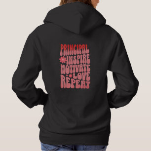 Custom Retro Principal Inspire Motivate Love Name Hoodie