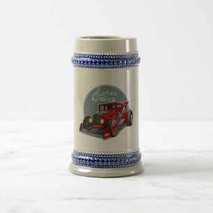 Custom retro race car concept beer stein