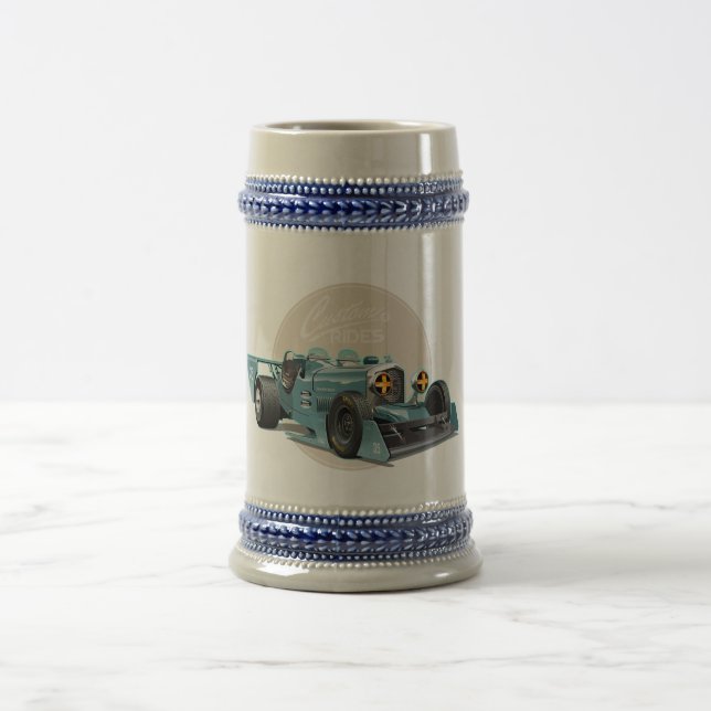 Custom retro race car concept beer stein (Center)
