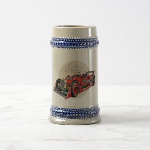 Custom retro race car concept beer stein
