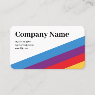 Custom Retro Stripe Modern Minimal Small Biz Business Card