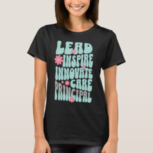 Custom Retro Teacher Lead Inspire Motivate Care T-Shirt