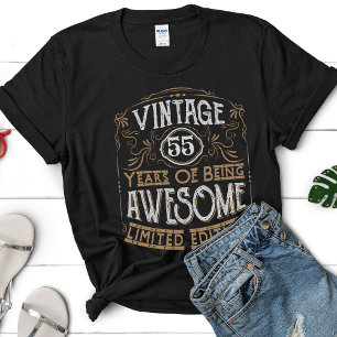 Custom Retro Vintage Colour Style Grundge Typo T-Shirt
