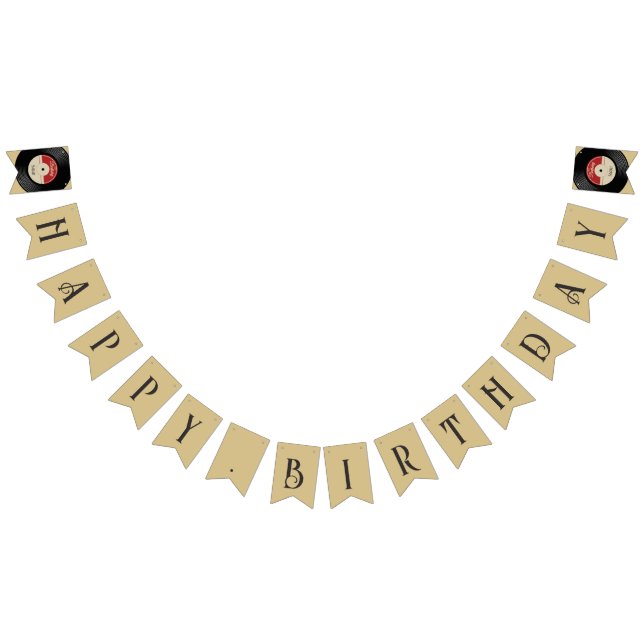 Custom Retro Vinyl Record Bunting Flags (All)