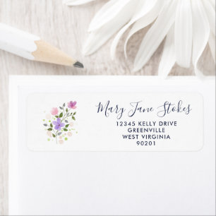 Custom Return Address Envelope   Watercolor Flower