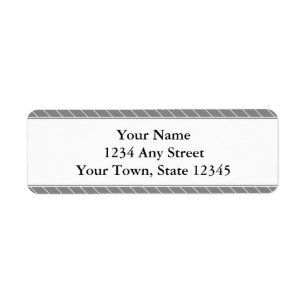 Custom Return Address Label - Grey Stripes