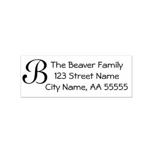 Custom return address label stamp