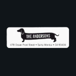 Custom Return Address Label with Wienerdog<br><div class="desc">This cute and funny address label features a Wienderdog.
It's easily to customize with your own name and address.</div>