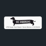 Custom Return Address Label with Wienerdog<br><div class="desc">This cute and funny address label features a Wienderdog.
It's easily to customize with your own name and address.</div>