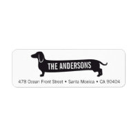 Custom Return Address Label with Wienerdog