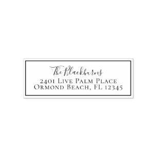 Custom Return Address Personalized Modern  Label Self-inking Stamp
