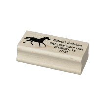 Custom Return Address Rubber Stamp For Horse Lover