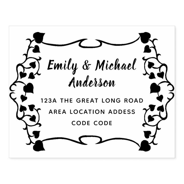 Custom Return ADDRESS Stamp Handwriting Style leaf (Imprint)