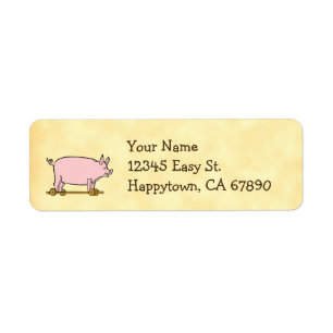 Custom Return Address Vintage Toy Pig Label