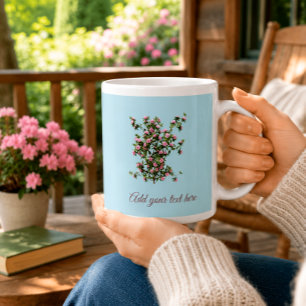 Custom Rhododendron Floral Garden Large Coffee Mug