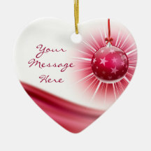 Custom Ribbon Heart Ornament