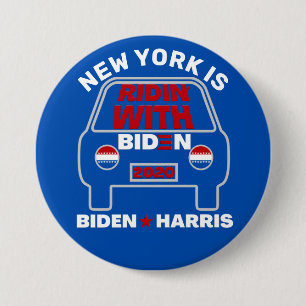 Custom Ridin' With Biden 2020 For President 3 Inch Round Button