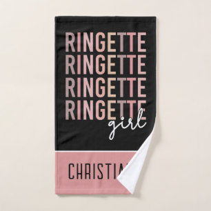 Custom Ringette Girl   Gifts for Ringette Player Hand Towel
