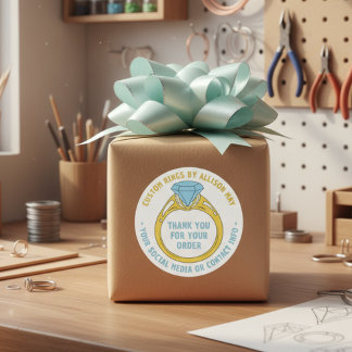 Custom Rings Maker Thank You for Order Stickers