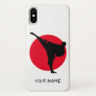 Custom rising sun martial arts karate kick design Case-Mate iPhone case