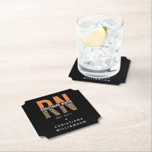 Custom RN Registered Nurse Leopard Typography Paper Coaster