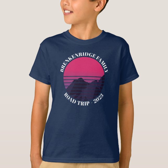  Custom Road Trip Retro Family Reunion T-Shirt (Front)
