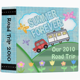 Custom Road Trip Summer Vacation Binder Large