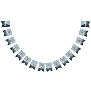 Custom Rock Climbing Theme Birthday Party Bunting Flags