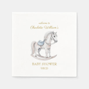 Custom Rocking horse Baby Shower Napkin