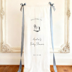 Custom Rocking Horse Baby Shower Welcome Banner