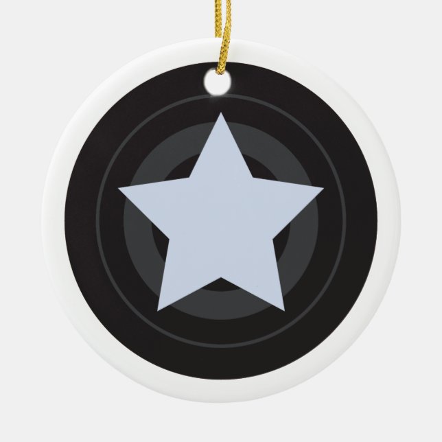 Custom Roller Derby Jammer Star Ceramic Ornament (Front)