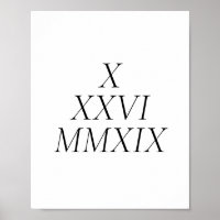 custom Roman numeral date