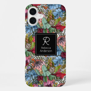 Custom Romantic Australian Summer Flowers iPhone 16 Plus Case