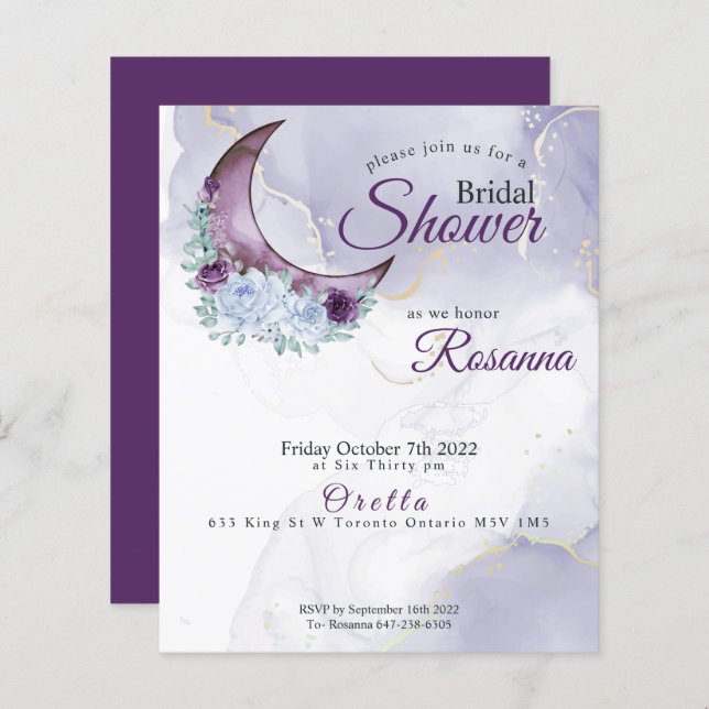 Custom Rosanna-2  Rustic Crescent Moon Purple (Front/Back)