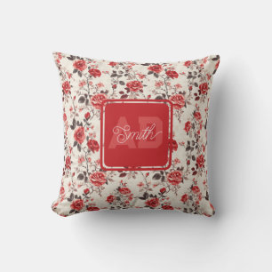 Custom Rose Floral 90Th Birthday Throw Pillow