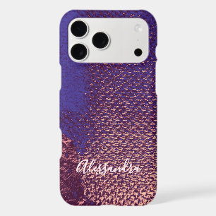 Custom Rose Gold Blue Minimal Paint Canvas Texture