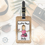 Custom Rose Gold Cartoon Cruise luggage tag<br><div class="desc">Are you looking for a fun and funny luggage tag for your next cruise or vacation? You can customize this tag with your name and message!</div>