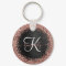 Custom Rose Gold Glitter Black Sparkle Monogram