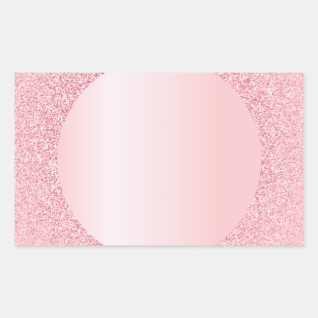 Custom Rose Gold Glitter Blank Trendy Template Sticker (Front)