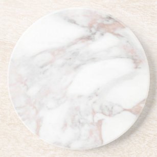 Custom Rose Gold Marble Elegant Template Coaster