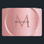 Custom Rose Gold Template Elegant Monogram iPad Pro Cover<br><div class="desc">Custom Rose Gold Template Elegant Monogram Modern iPad Smart Cover.</div>