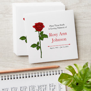 Custom Rose Memorial Seed Envelope
