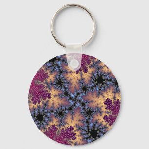 Custom Rose Peach Speckle Keychain