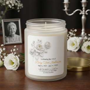 Custom Rose Remembrance Candle Sticker