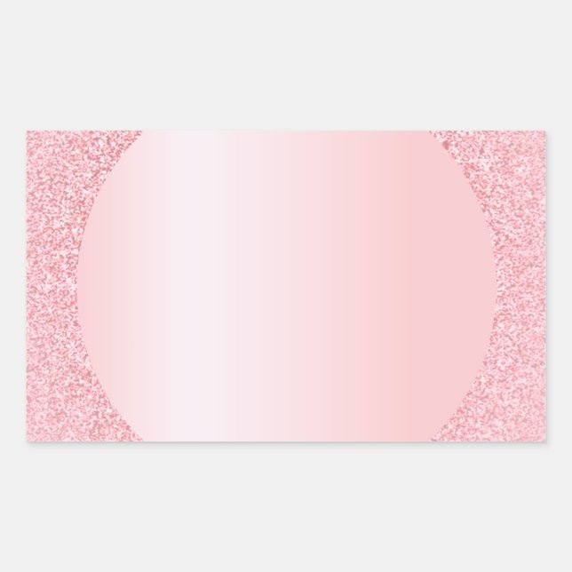 Custom Rosegold Glitter Blank Trendy Template Sticker (Front)