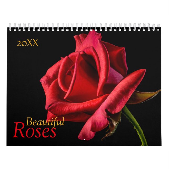 Custom Roses Calendar | Editable Year Text (Cover)