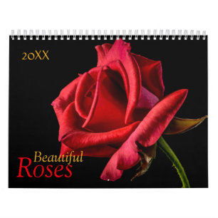 Custom Roses Calendar   Editable Year Text