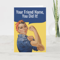 Custom Rosie The Riveter Congratulation