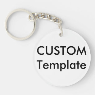 Custom Round Acrylic Keychain Key Ring - 2 Sided