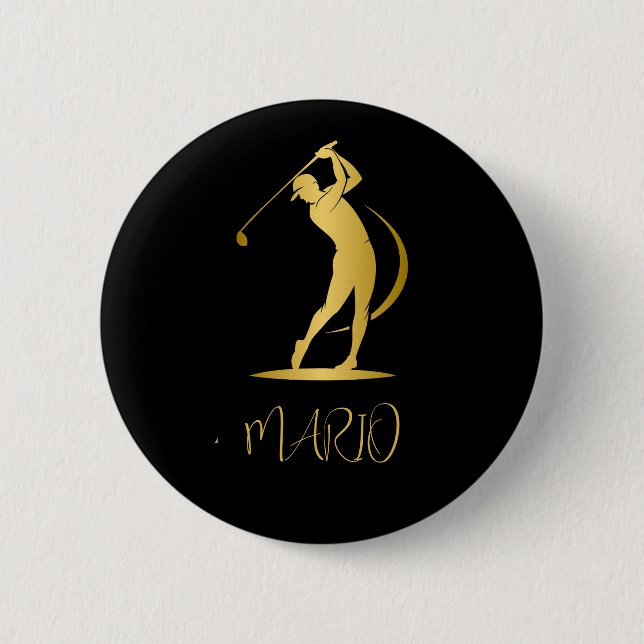 Custom Round Button with golf design (Front)